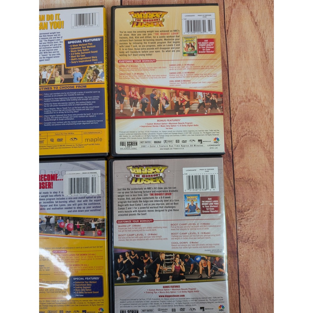 Lot of 4 The Biggest Loser Workout DVDs - Boot Camp, Cardio Max etc - Picture 7 of 7